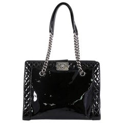 Chanel Reverso Boy Chain Tote Patent Medium