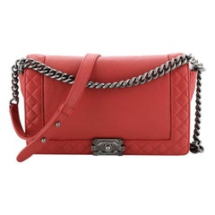 Chanel Reverso Boy Flap Bag Calfskin New Medium