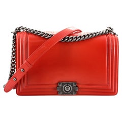 Chanel Reverso Boy Flap Bag Glazed Calfskin New Medium