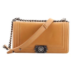 Chanel Reverso Boy Klappentasche aus glasiertem Kalbsleder Old Medium