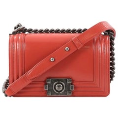 Chanel Reverso Boy Flap Bag Glazed Calfskin Small