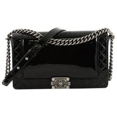 Chanel Reverso Boy Flap Bag Patent New Medium