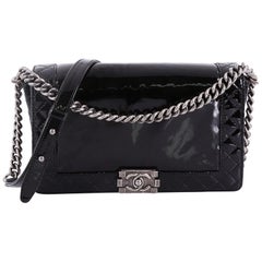Chanel Reverso Boy Flap Bag Patent New Medium