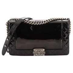 Chanel Reverso Boy Klappentasche Lackleder Neu Medium