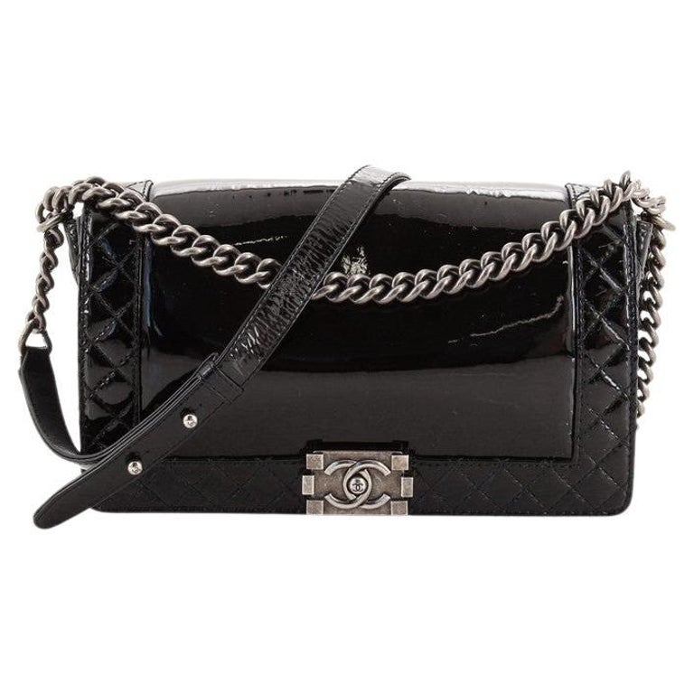 Chanel Reverso Boy Flap Bag Patent Old Medium at 1stDibs