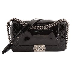 Chanel Reverso Boy Flap Bag Patent Old Medium