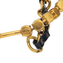 Chanel Rhinestone belt / necklace with Black and Gold Chain