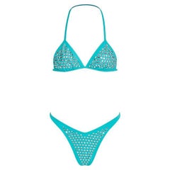 Bikini Chanel con strass 1995 S/S  (Turchese)
