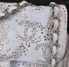 Chanel Rhinestone Denim Flap Bag