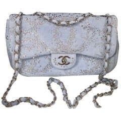 Chanel Strass-Denim-Klappentasche