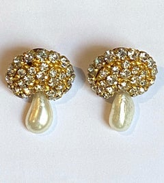 Chanel Rhinestone & Pearl Earrings from 1984, Robert Goosens