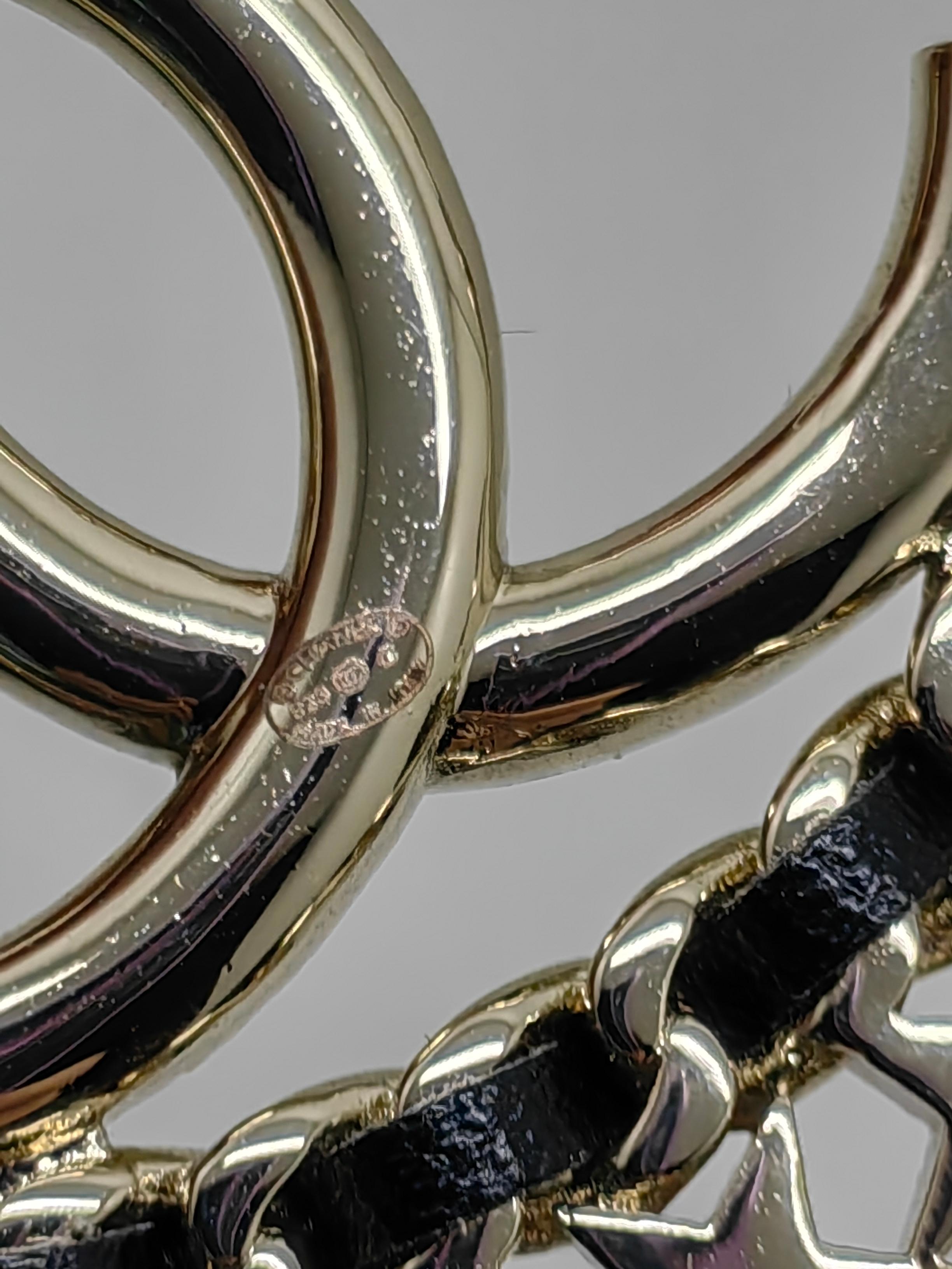 Women's Chanel Rhinestone Star Hoop B23 Earrings