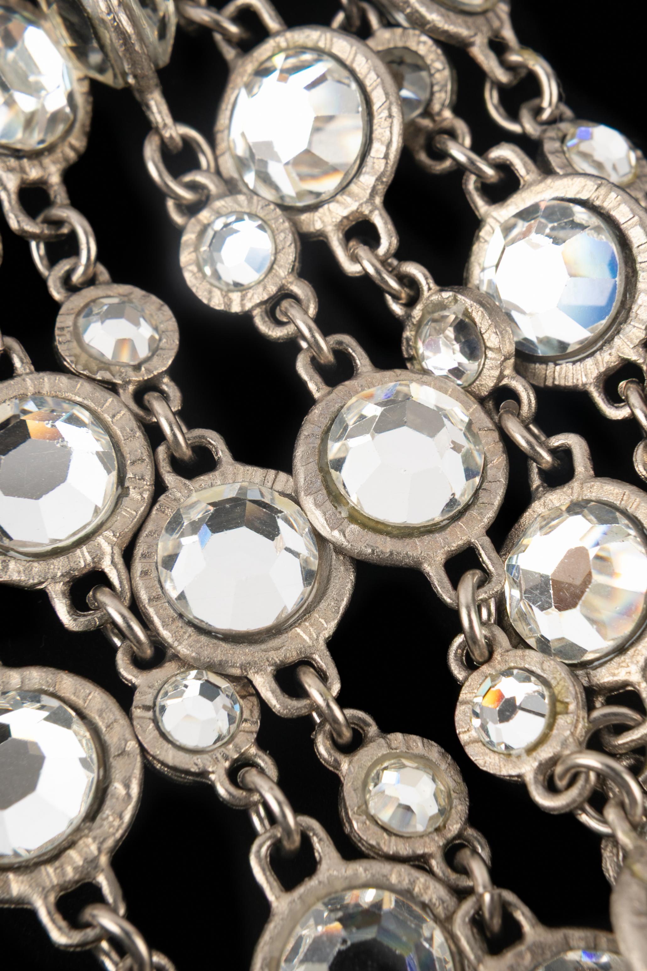 Pulsera de strass Chanel en venta 2