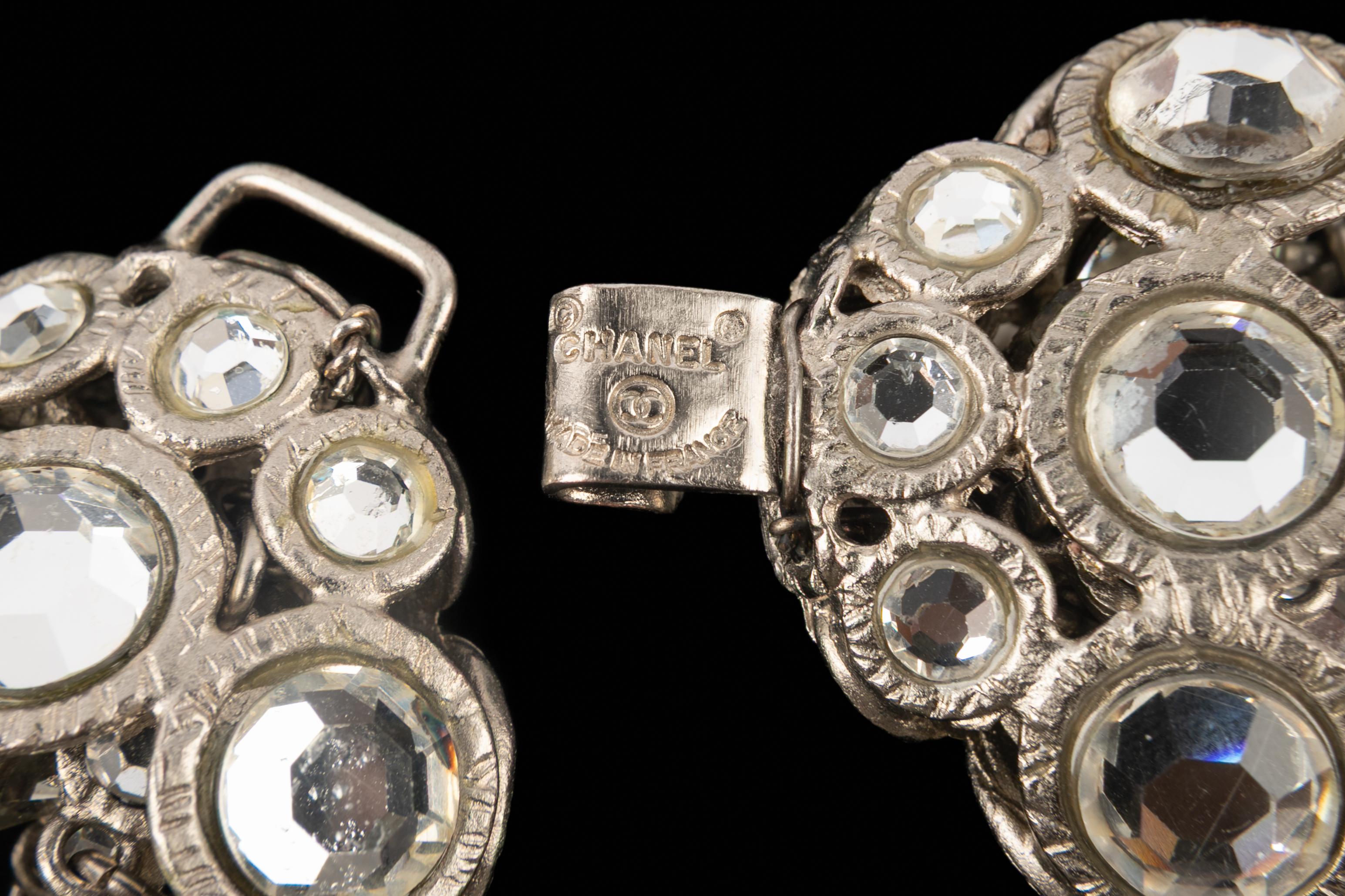 Pulsera de strass Chanel en venta 4