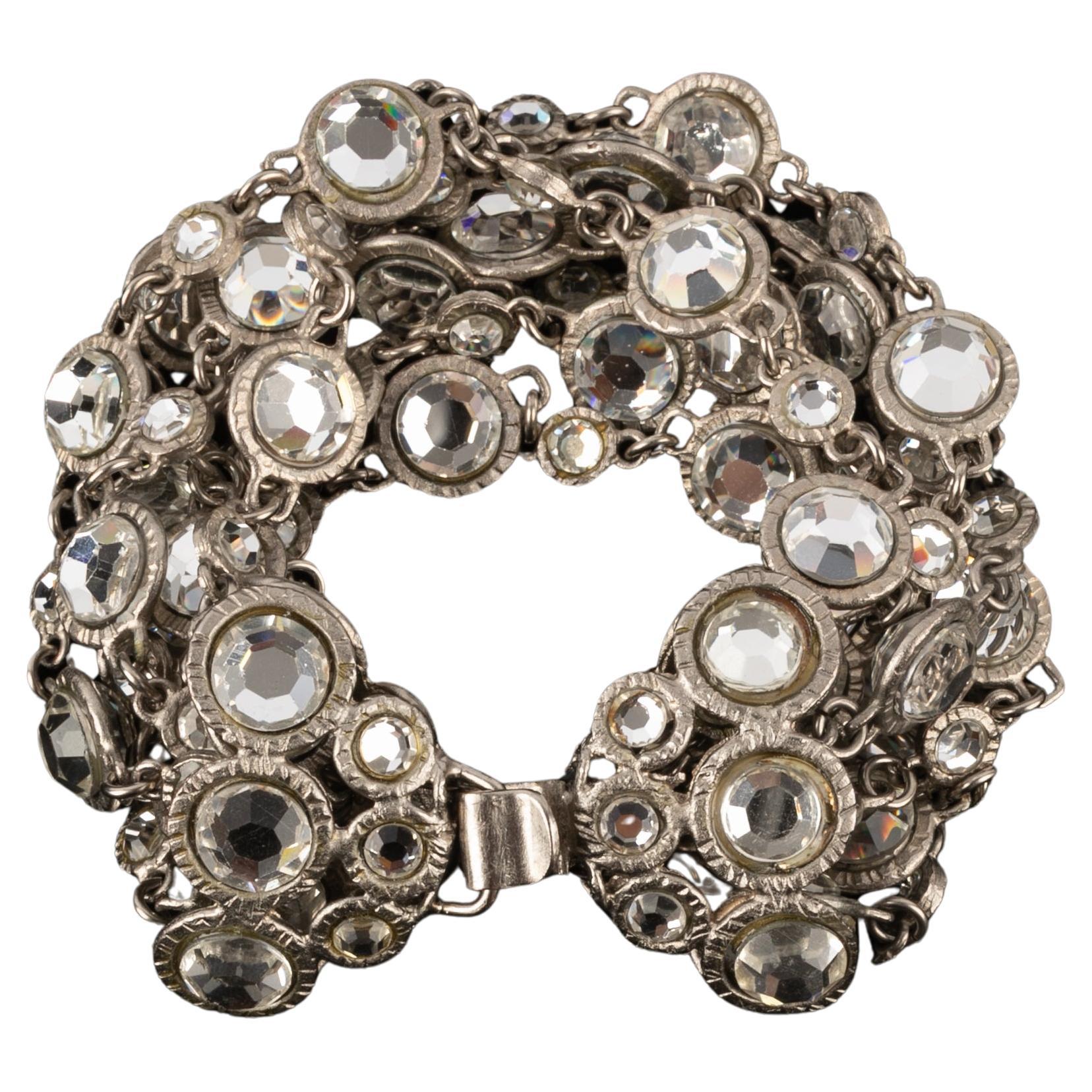 Bracciale con strass Chanel