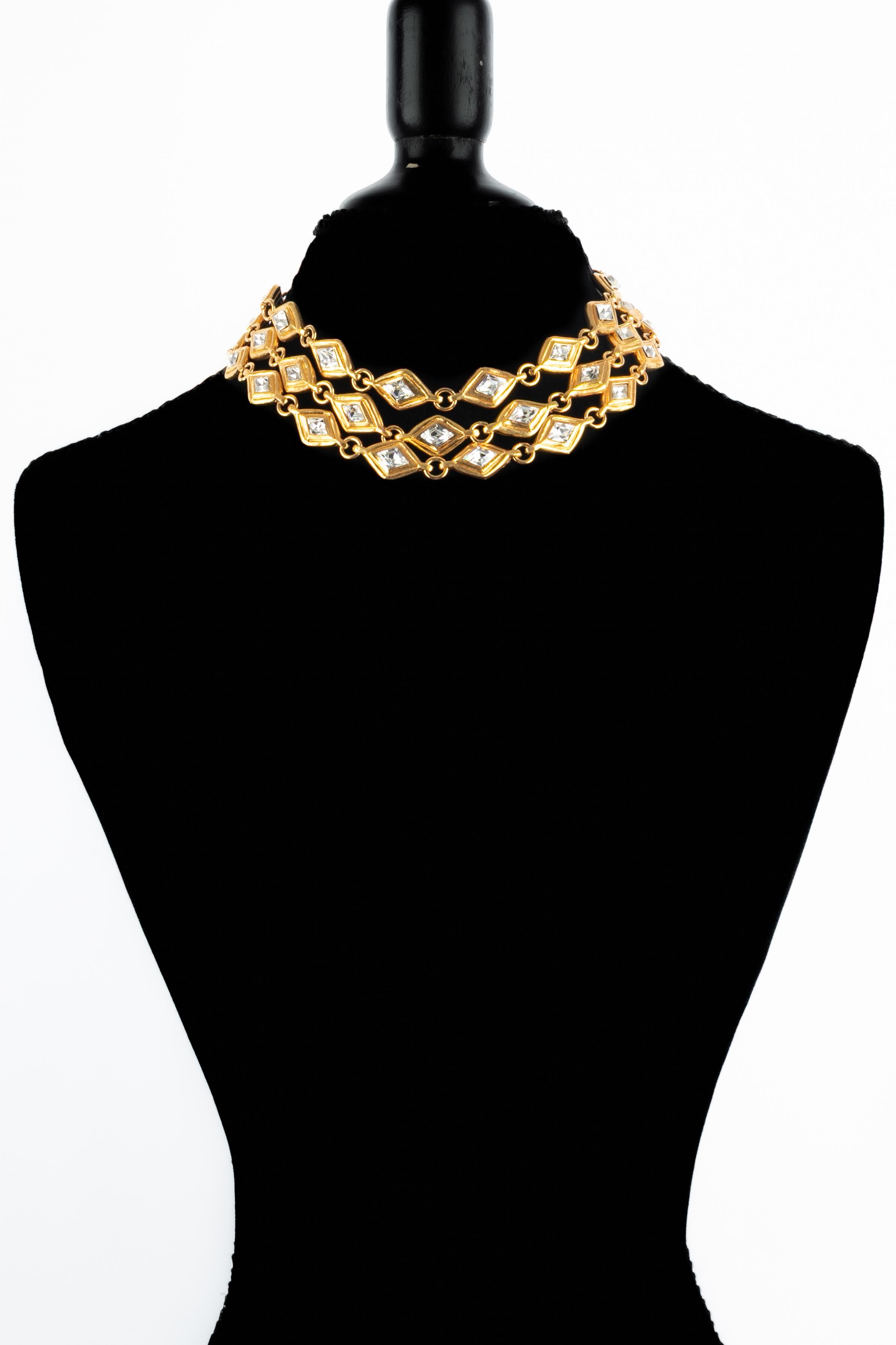 Collier en strass Chanel en vente 3