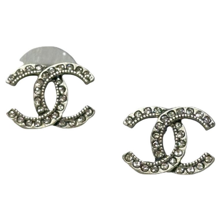 Chanel Swarovski Crystals Earrings For Sale at 1stDibs
