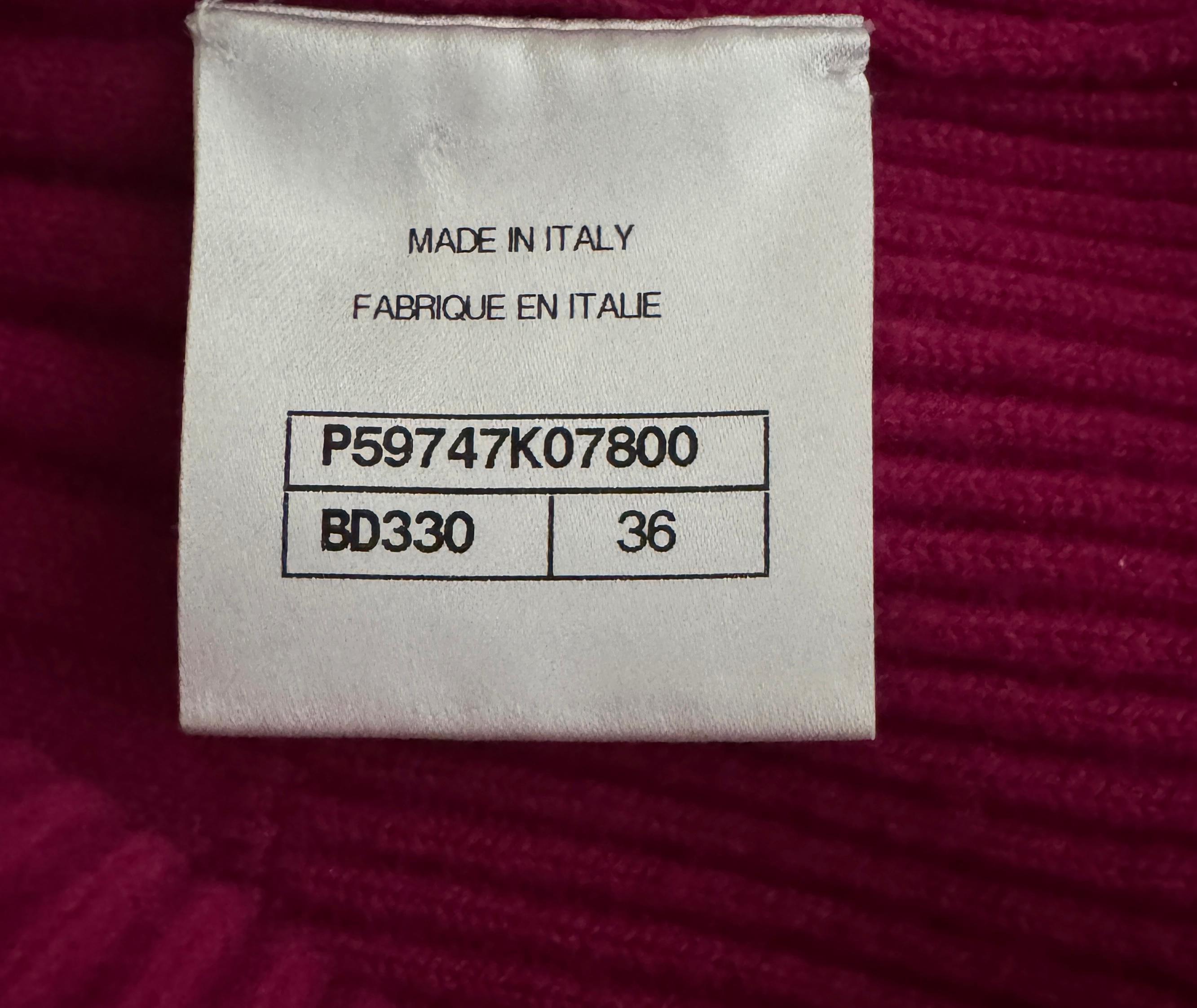Chanel Gerippte Fuchsia Drees im Angebot 5