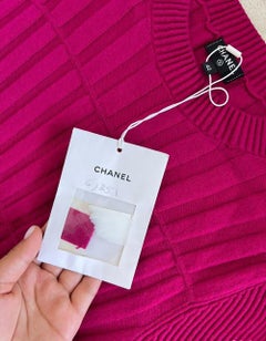 Chanel Gerippte Fuchsia Drees