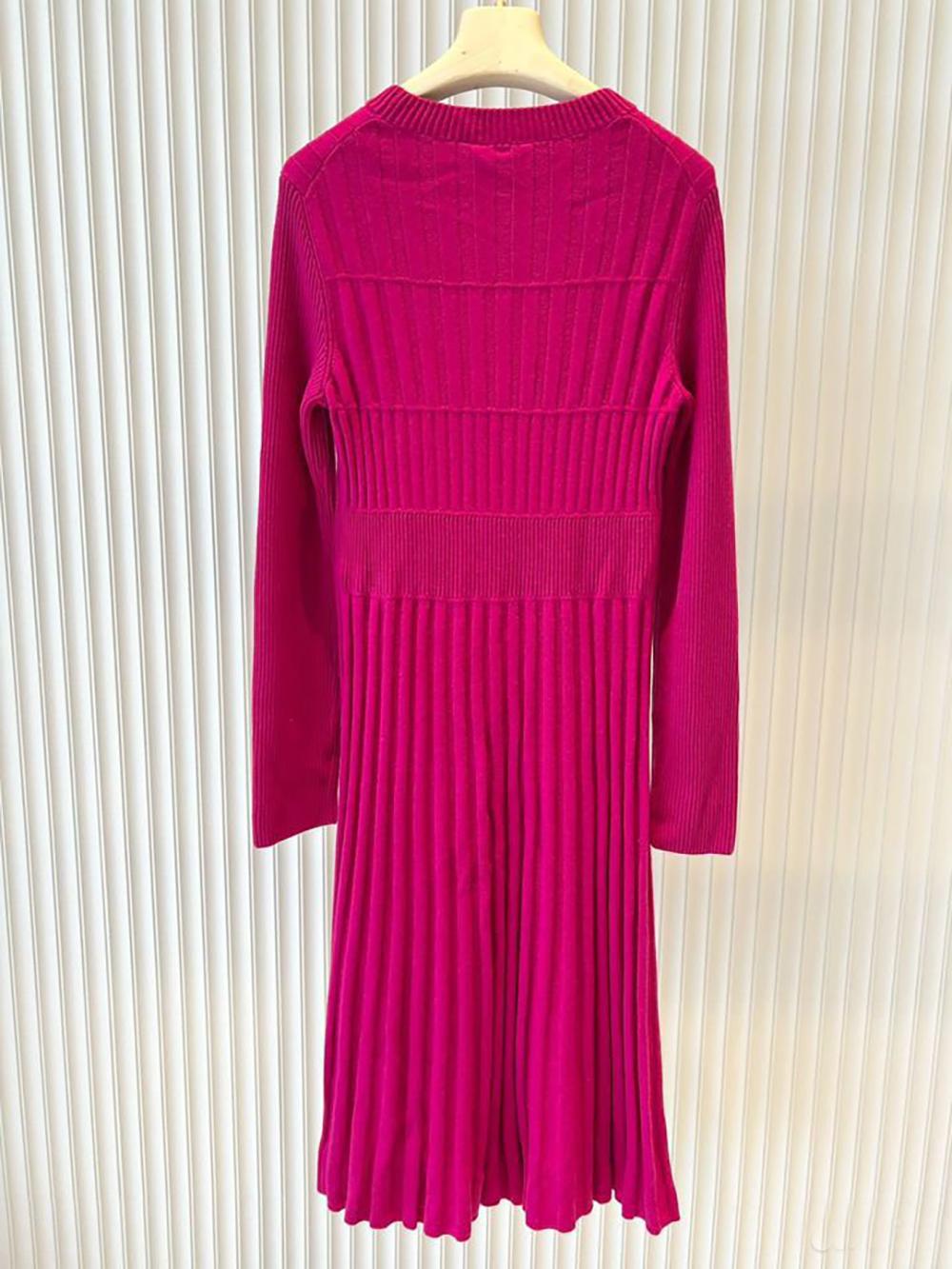 Chanel Gerippte Fuchsia Drees im Angebot 2