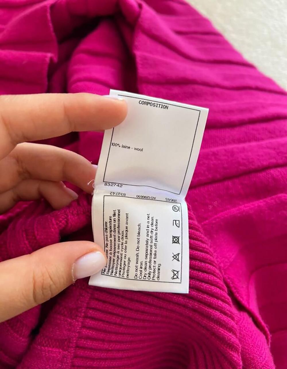 Chanel Gerippte Fuchsia Drees im Angebot 3
