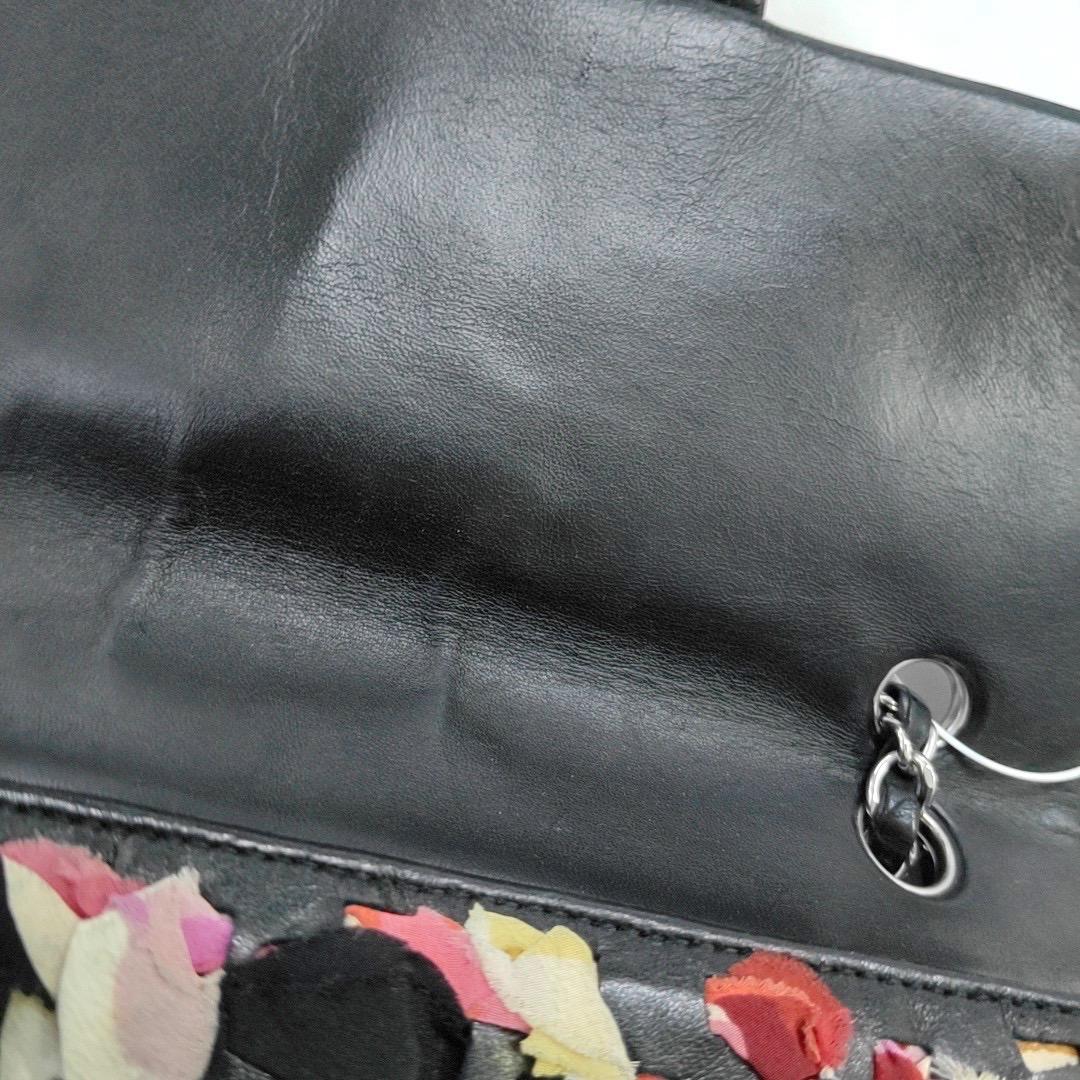 Chanel Borsa media con patta singola intrecciata con nastro e pelle Pelle e Fabrice in vendita 7