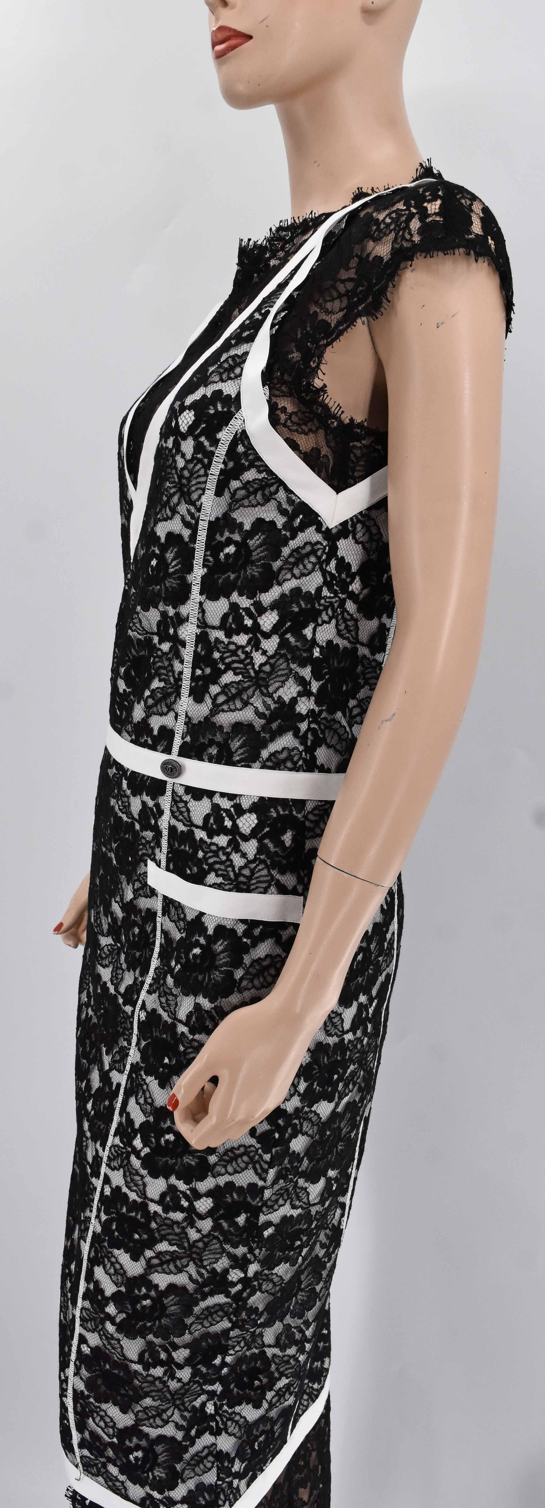 Chanel Ribbon Embellished Maxi Runway Lace Dress Cruise 2014 14C $7, 750 For Sale 5