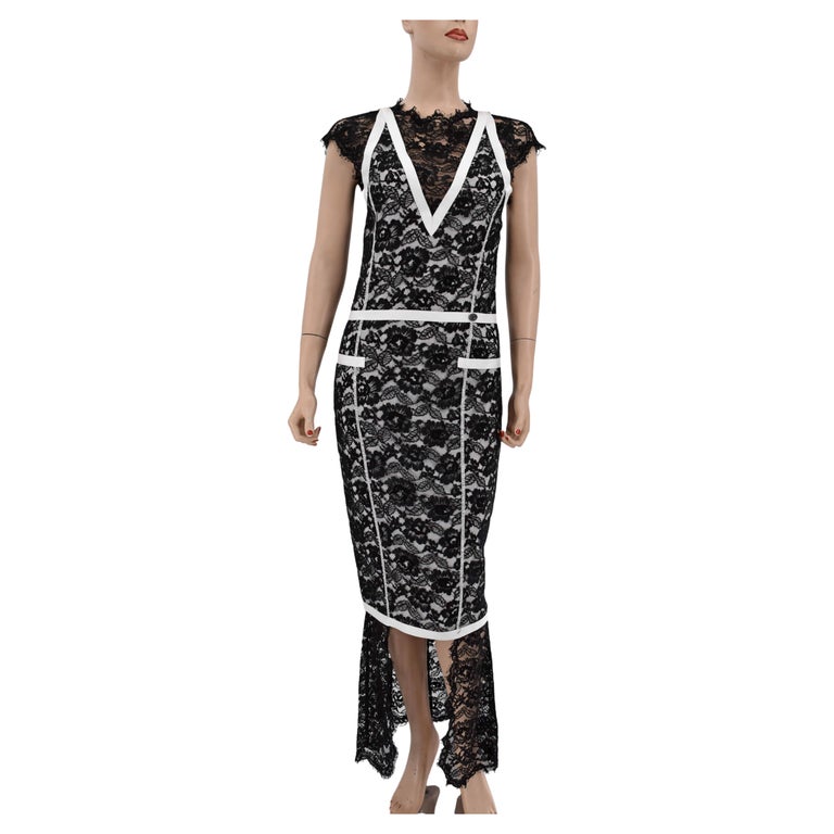 Chanel Ribbon Embellished Maxi Runway Lace Dress Cruise 2014 14C $7, 750