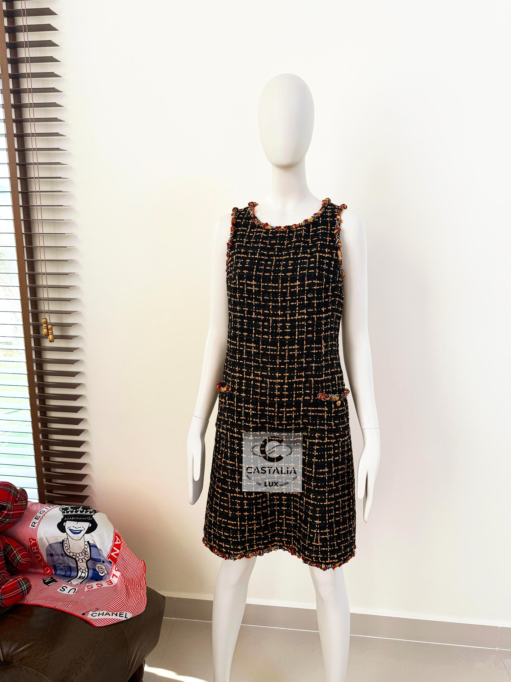 da uomo o donna Abito Chanel in tweed con nastri e decori Jewell 36 FR