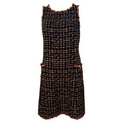 Abito Chanel in tweed con nastri e decori Jewell 36 FR