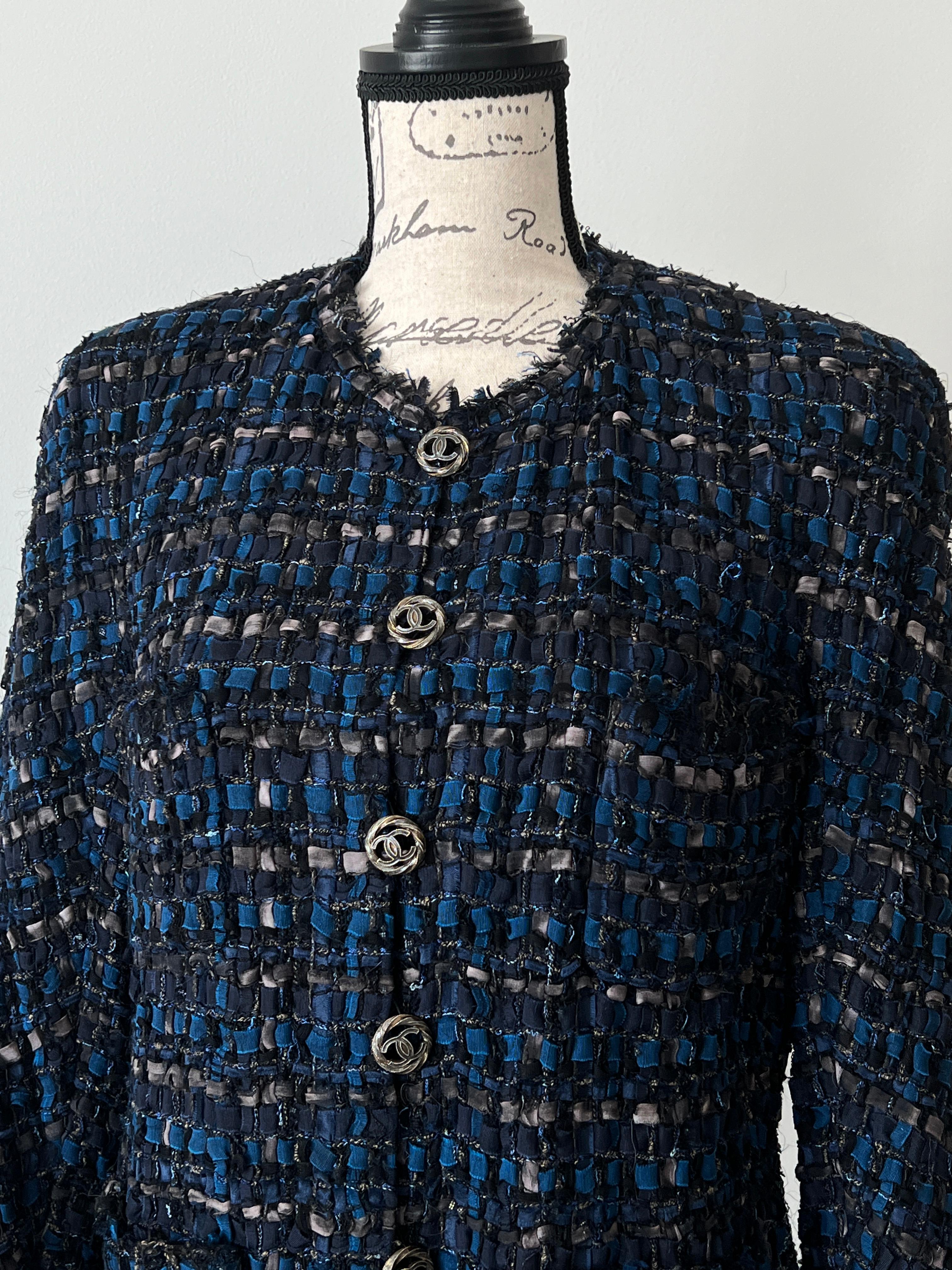 Chanel Ribbon Tweed Jacket  In Excellent Condition In Dubai, AE