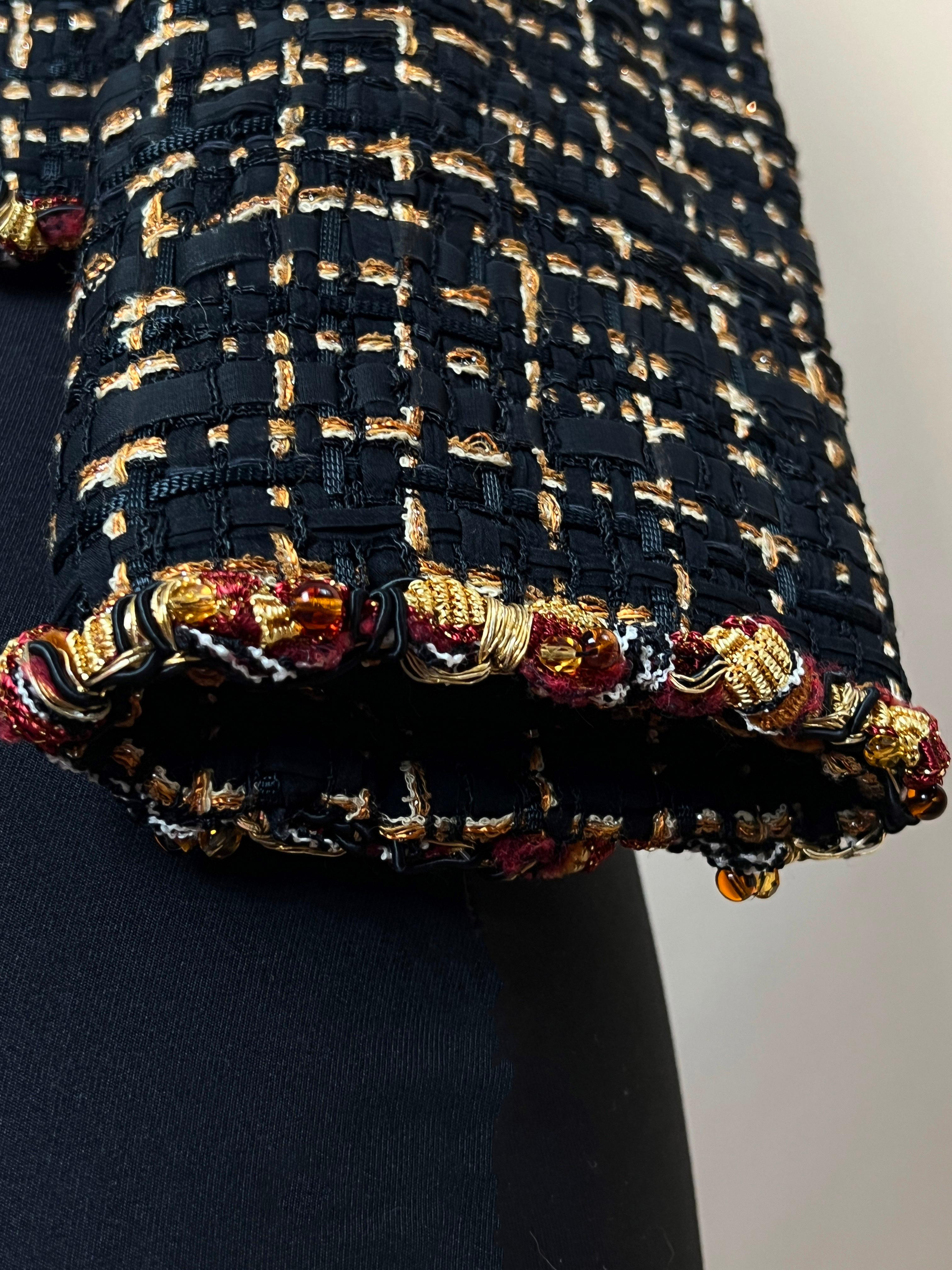 Chanel Ribbon Tweed Jewel Embellished Jacket 7