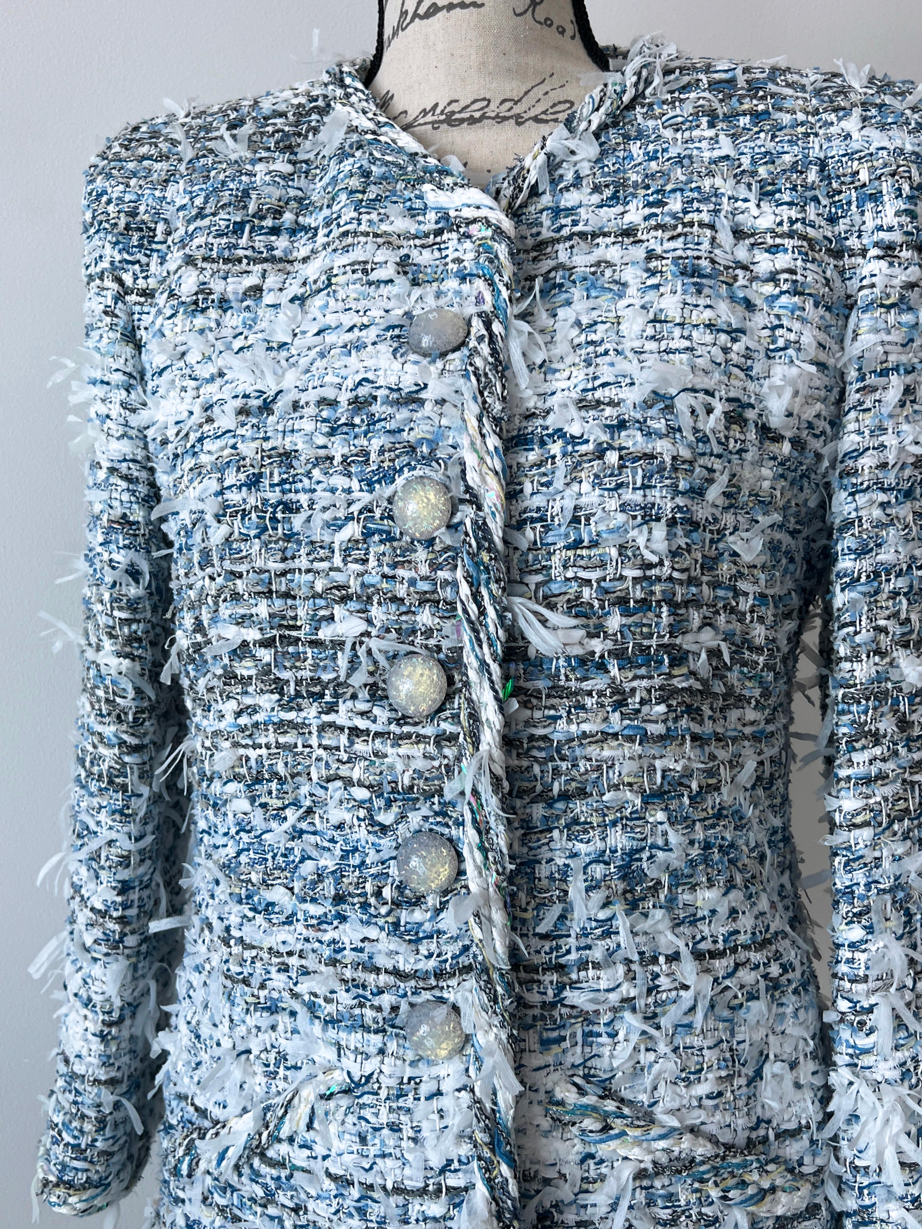 Chanel Ribbon Tweed Waterfall Collection Jacket 7