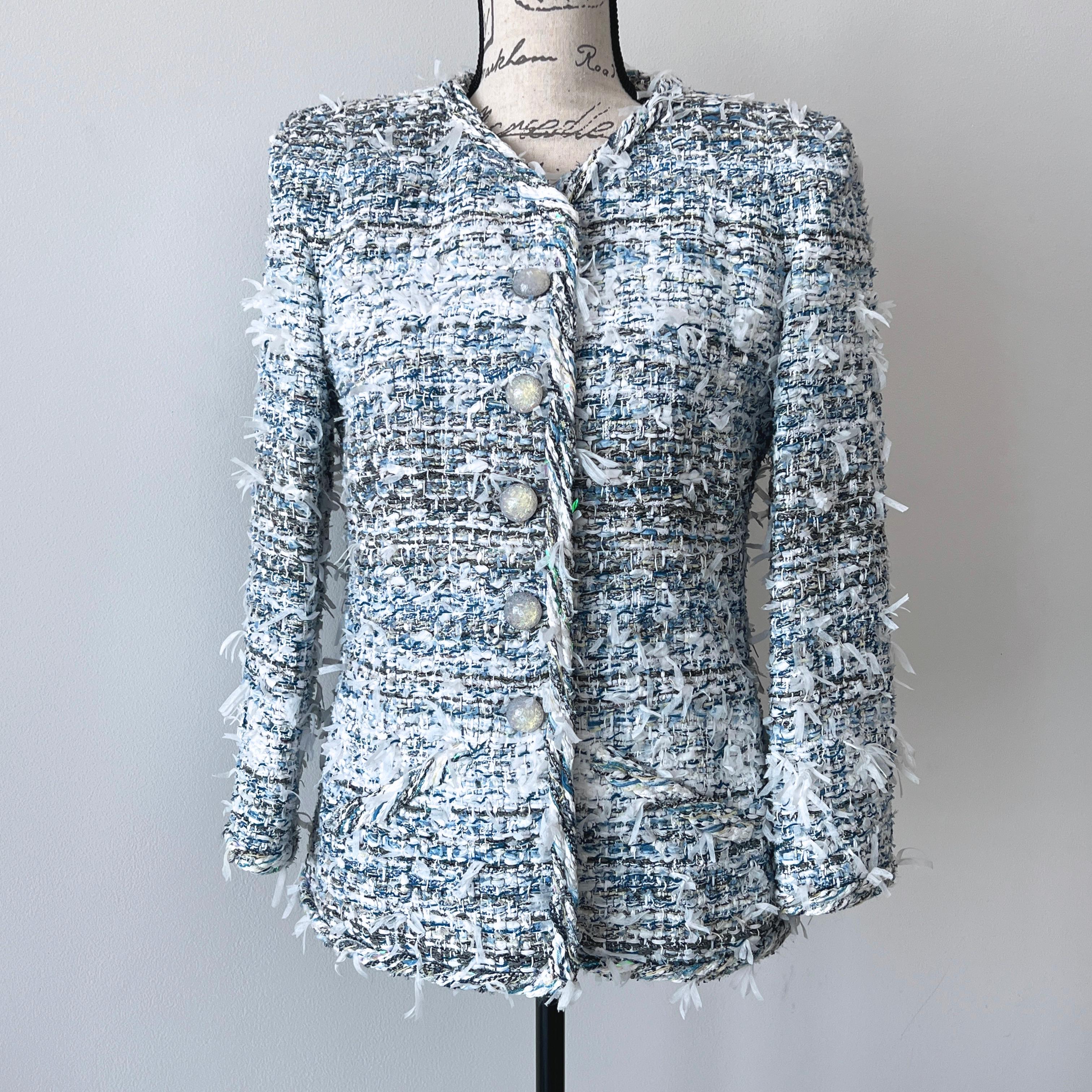 Chanel Ribbon Tweed Waterfall Collection Jacket 4