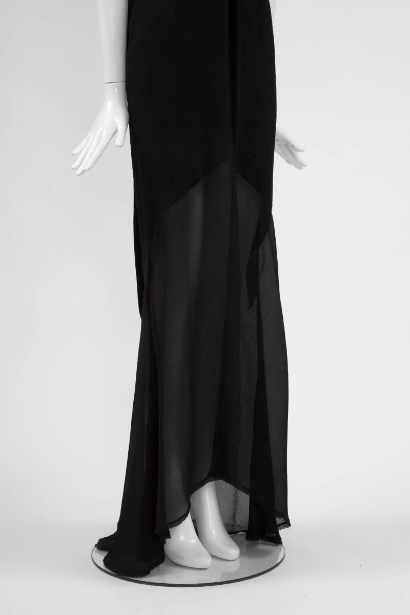 Black Chanel Ribbons Halterneck Evening Dress