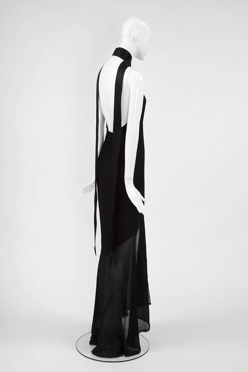 Chanel Ribbons Halterneck Evening Dress In Excellent Condition In Geneva, CH