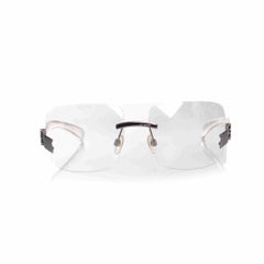 Chanel,  rimless clear rectangular sunglasses