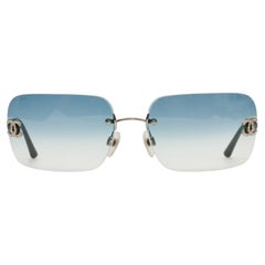 Chanel Rimless Rhinestone Sunglasses