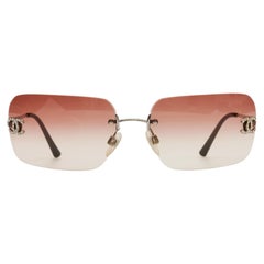 Chanel Rimless Rhinestone Sunglasses