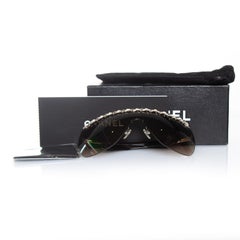 Chanel, rimless shield chain sunglasses