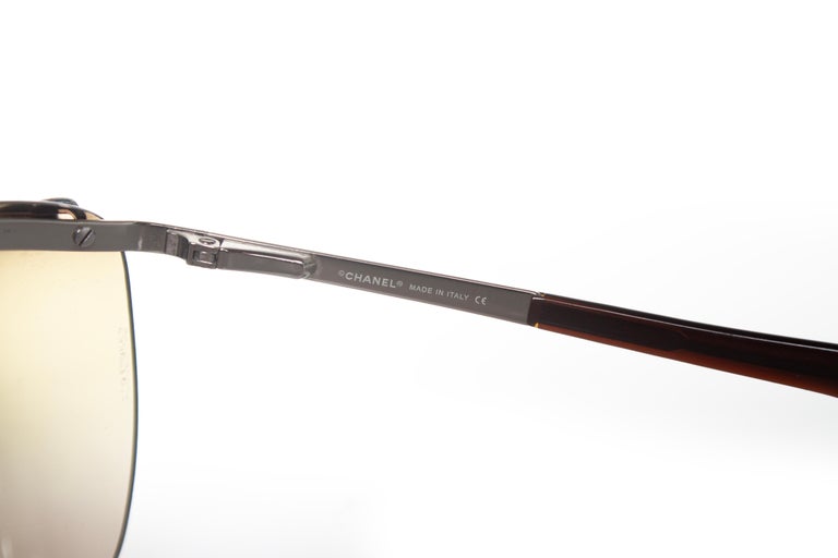 Chanel, rimless shield chain sunglasses For Sale at 1stDibs display picture 2