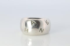 Chanel Ring. Genuine CHANEL Hoop Logo Letters Sterling Silver 925 Band