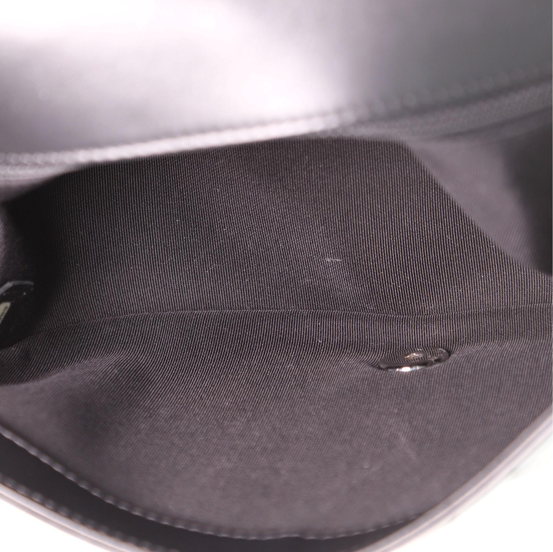 Black Chanel Ring My Bag Top Handle Bag Stitched Calfskin Medium