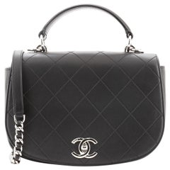 Chanel Ring My Bag Top Handle Bag Stitched Calfskin Medium