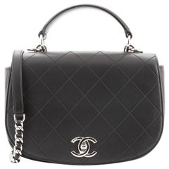 Chanel Ring My Bag Top Handle Bag Stitched Kalbsleder Medium