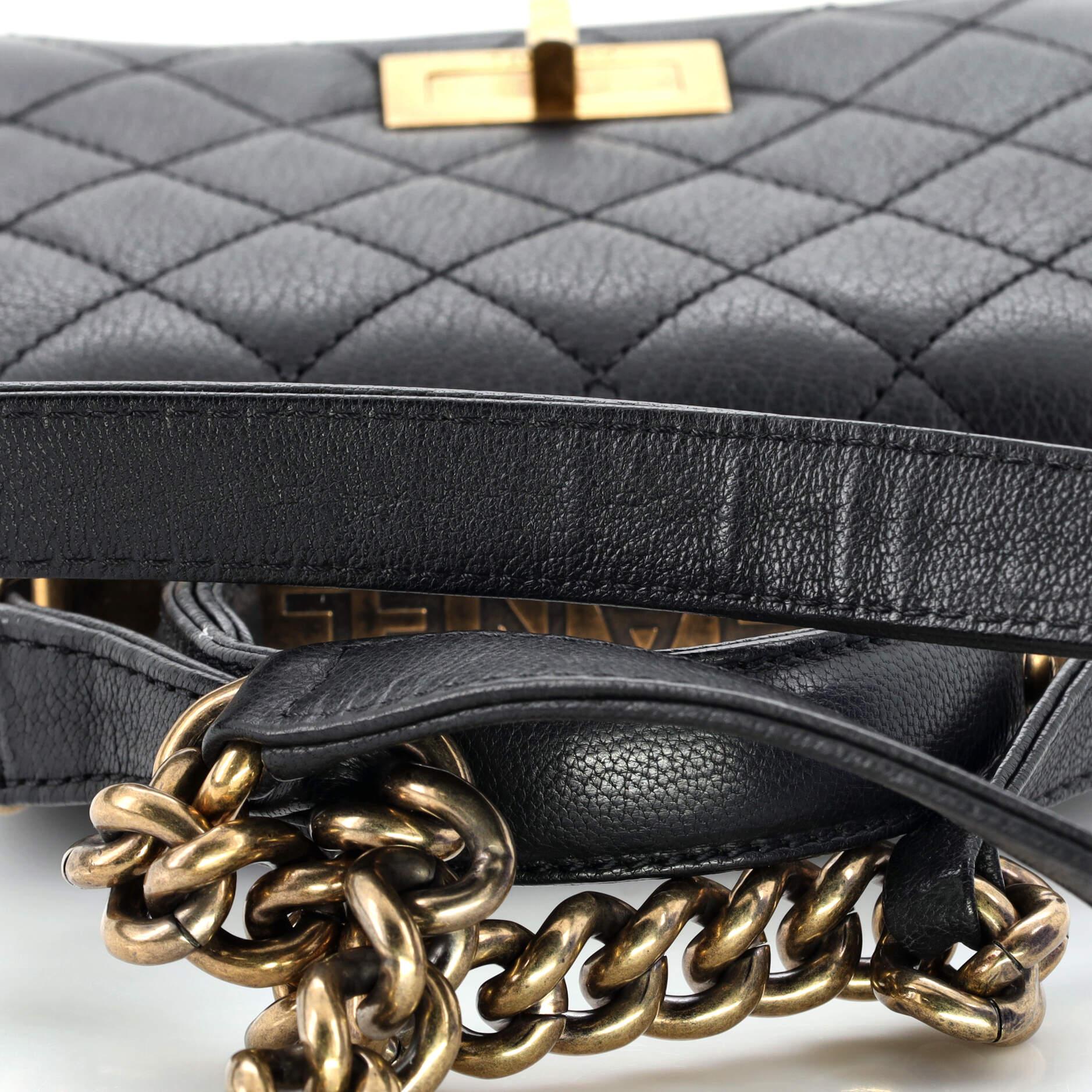 Chanel Rita Top Handle Flap Bag Quilted Goatskin Small 6