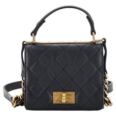 Chanel Rita Top Handle Flap Bag Quilted Goatskin Small