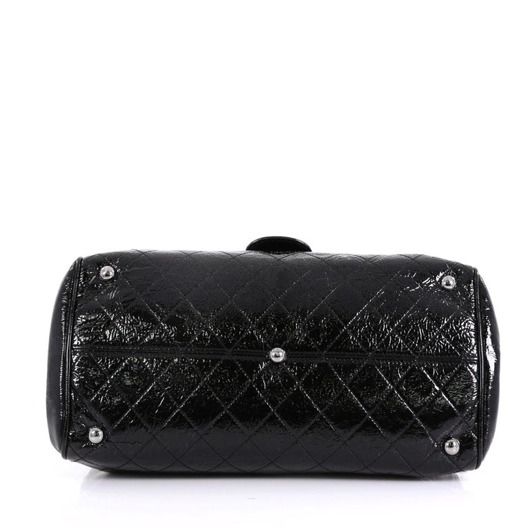 Chanel Ritz Flap Bag Quilted Patent Large