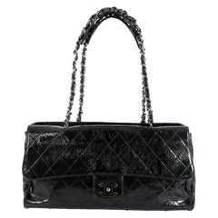 Chanel Ritz Flap Bag Quilted Patent Large 