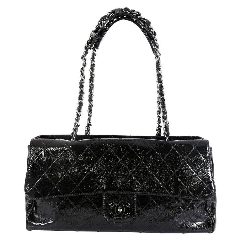 Chanel Ritz Flap Bag Quilted Patent Large at 1stDibs